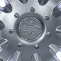Колпаки колесные R14 "ПАУЭР", серебристый набор 4 шт.
