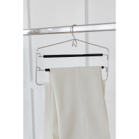 Плечики - вешалка для одежды LaDо́m Doux, 37&times;31см, многоуровневая, антискользящее покрытие, цвет чёрный