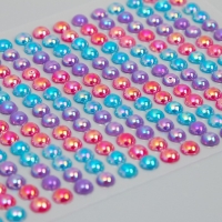 Наклейка пластик стразы "Градиент розово-голубой" 24,6х10 см Наклейка пластик стразы "Градиент розово-голубой" 24,6х10 см