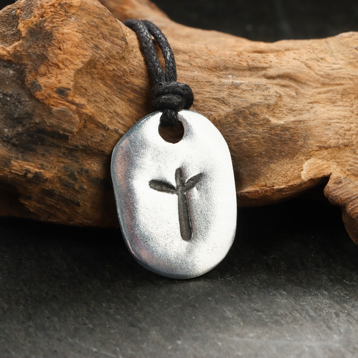 Амулет Амулет "Скандинавские Руны", руна АЛЬГИЗ, 21х29мм, металлический