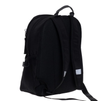 Рюкзак школьный Grizzly "Дино", 38 х 29 х 17.5 см, эргономичная спинка, чёрный/серый