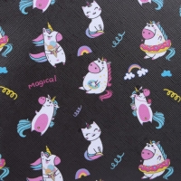 Рюкзак детский для девочки через плечо &laquo;Единорог&raquo;, отдел на молнии, цвет чёрный