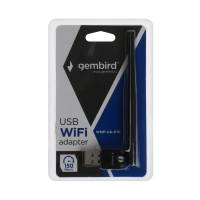 Адаптер Wi-Fi Gembird WNP-UA-010, 150 Mbps, USB, антенна, чёрный Адаптер Wi-Fi Gembird WNP-UA-010, 150 Mbps, USB, антенна, чёрный