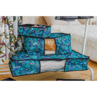 Кофр для хранения вещей &laquo;Тропики&raquo;, 80&times;45&times;15 см, цвет синий