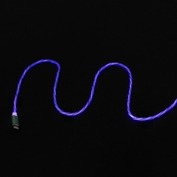 Кабель MYBIT, Lightning - USB, динамическая LED подсветка, 2 А, 1 м, только зарядка Кабель MYBIT, Lightning - USB, динамическая LED подсветка, 2 А, 1 м, только зарядка