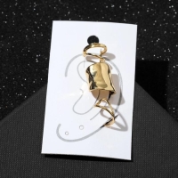 Серьги &laquo;Каффы&raquo; манжеты, набор 3 шт., одна крупная, цвет золото