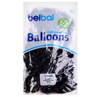 Шар латексный 14", пастель, набор 50 шт., цвет чёрный