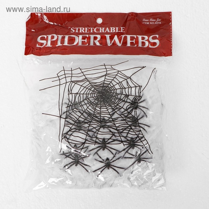 Прикол &laquo;Паутина&raquo;, 60 г, 12 пауков