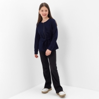 Школьный кардиган для девочки, цвет синий, рост 158 см