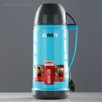 Термос 1 л, со стеклянной колбой, сохраняет тепло 10 ч, микс