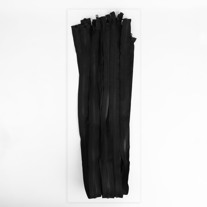 Молния &laquo;Трактор&raquo;, №5, разъёмная, 2 замка, замки автомат, 110 см, цвет чёрный, цена за 1 штуку