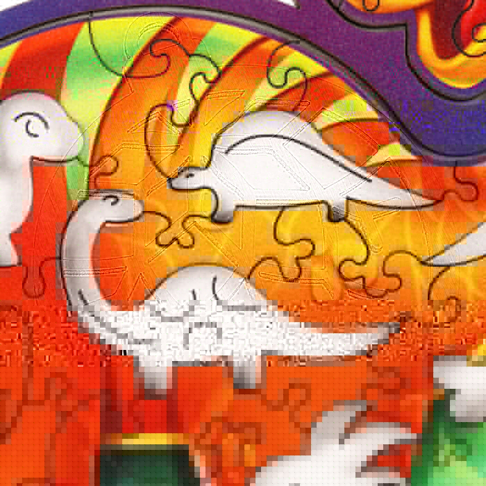 Пазл деревянный фигурный &laquo;Бронтозавр&raquo;, 55 элементов