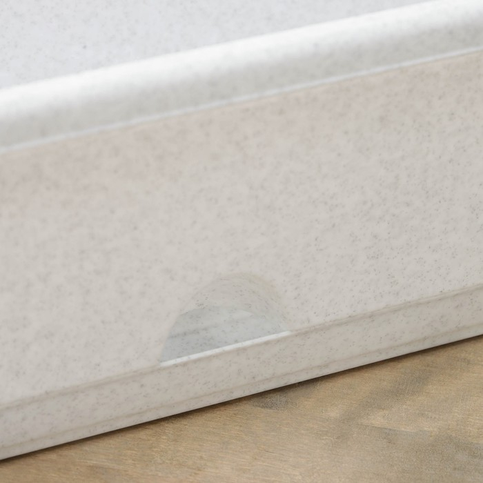 Ящик балконный с поддоном, 60 см, цвет мраморный Ящик балконный с поддоном, 60 см, цвет мраморный