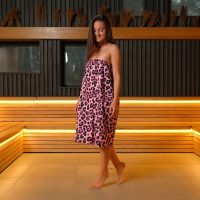 Полотенце для бани Leopard женское парео, 80х150±4 см,хл., ваф. полотно, 160 гр/м2 Полотенце для бани Leopard женское парео, 80х150±4 см,хл., ваф. полотно, 160 гр/м2