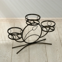 Подставка для цветов, напольная, на 3 горшка, d = 14 см, бронзовая, &laquo;Камелия&raquo;