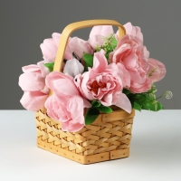 Корзина плетеная, 19,5 x 13 x H9,5/24 см, секвойя Корзина плетеная, 19,5 x 13 x H9,5/24 см, секвойя