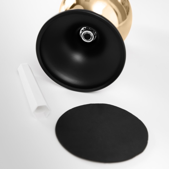 Подсвечник металл на 1 свечу d=2 см "Дельфуза. Золотой шар" 9х9х17 см