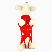 Одежда для собак. Свитер вязаный с орнаментом «Новогодний», красный, размер M Одежда для собак. Свитер вязаный с орнаментом «Новогодний», красный, размер M