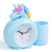 Часы - органайзер с будильником "Милый единорог", дискретный ход, d-6.5 см, 12.5 х 9 см, АА