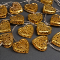 Гирлянда «Нить» 4 м с насадками «Сердечко», IP20, прозрачная нить, 20 LED, свечение тёплое белое, 8 режимов, 220 В Гирлянда «Нить» 4 м с насадками «Сердечко», IP20, прозрачная нить, 20 LED, свечение тёплое белое, 8 режимов, 220 В