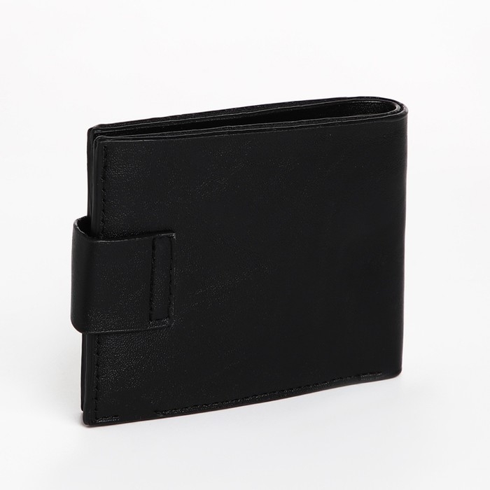 Портмоне мужское на магните, отдел для купюр, для карт, для монет, цвет чёрный Портмоне мужское на магните, отдел для купюр, для карт, для монет, цвет чёрный