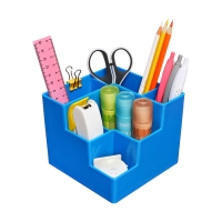 Подставка-органайзер для канцелярии 6 отделений цвет голубой Подставка-органайзер для канцелярии 6 отделений цвет голубой