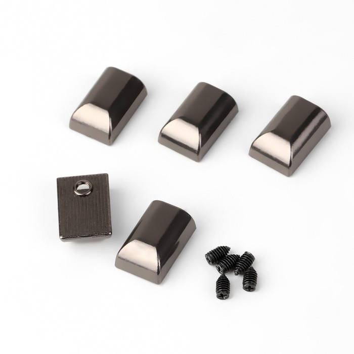 Наконечники для молний, 11 мм, 15 × 11 × 6 мм, 5 шт, цвет чёрный никель Наконечники для молний, 11 мм, 15 × 11 × 6 мм, 5 шт, цвет чёрный никель