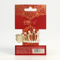 Зажим для волос со стразами &laquo;Queen&raquo;, 3,5 х 4,5 х 3 см