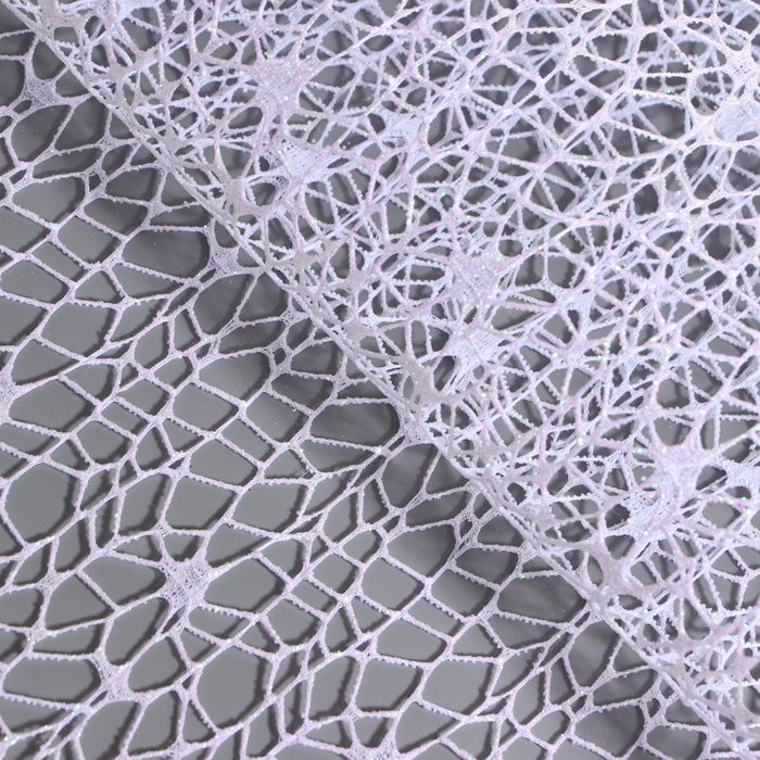 Упаковка для цветов "Паутинка с глиттером" белая 48 см х 4,5 м