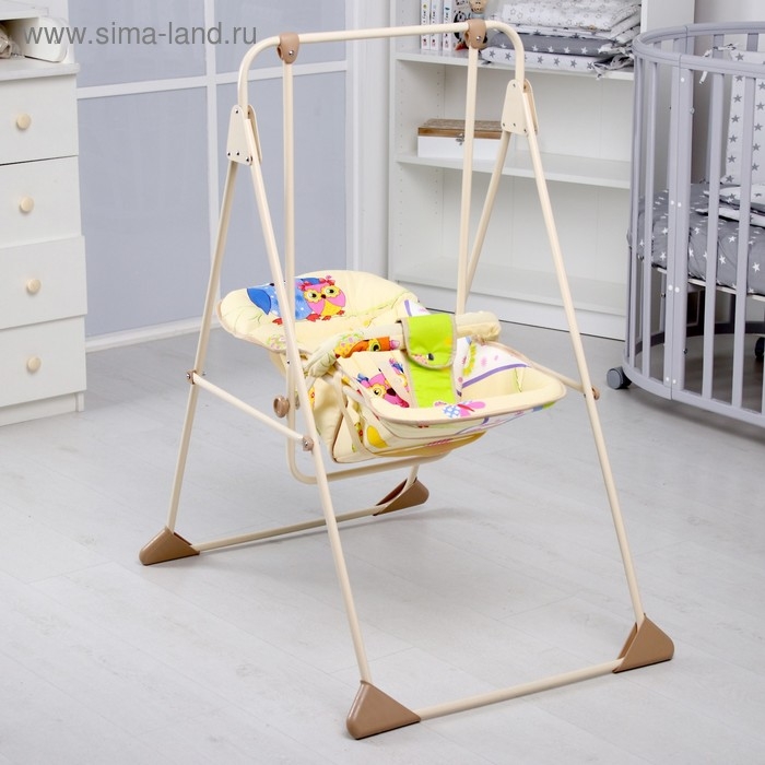 Качели детские напольные «Ветерок-Люкс», бежевый рисунок МИКС Качели детские напольные «Ветерок-Люкс», бежевый рисунок МИКС