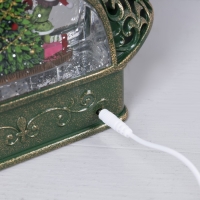 Светодиодная фигура &laquo;Ёлка с детьми и ёлкой&raquo; 23 &times; 29 &times; 9.5 см, пластик, батарейки ААх3 (не в комплекте), USB, свечение тёплое белое