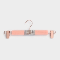 Вешалка для брюк и юбок LaDо́m Rose Gold, 33&times;3&times;12 см, покрытие вельвет, цвет розовый