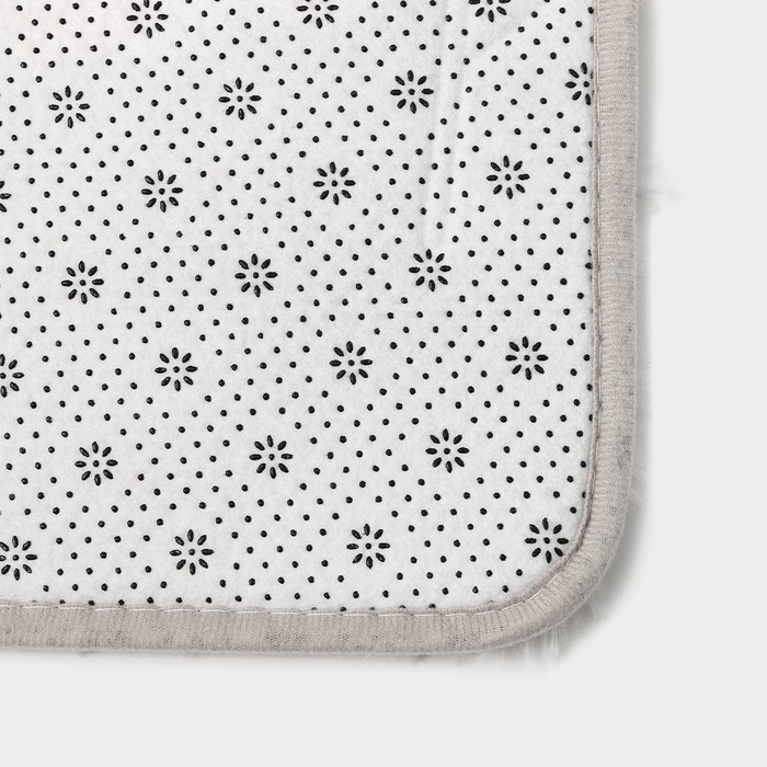 Коврик Доляна &laquo;Пушистик&raquo;, 40&times;60 см, цвет серый