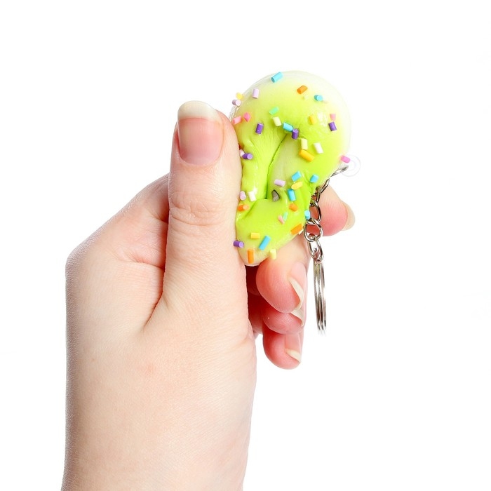 Сквиши &laquo;Пончик&raquo;, на брелоке, цвета МИКС