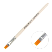 Кисть для рисования, Синтетика Плоская №10 (ширина обоймы 10 мм; длина волоса 13 мм), деревянная ручка, Calligrata