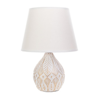 Лампа настольная 38047/1 E14 40Вт белый с золотой патиной 23х23х32 см