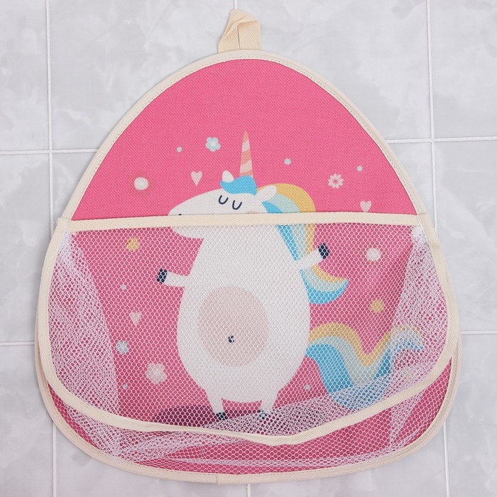 Сетка для хранения игрушек в ванной с петелькой &laquo;Единорожка&raquo;