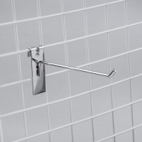 Крючок на сетку одинарный, d=6 мм, L=20 см, цвет хром