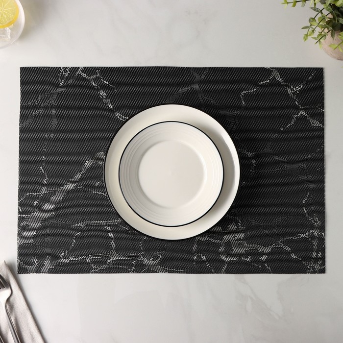 Салфетка сервировочная на стол Magistro &laquo;Мрамор&raquo;, 45&times;30 см, цвет серый