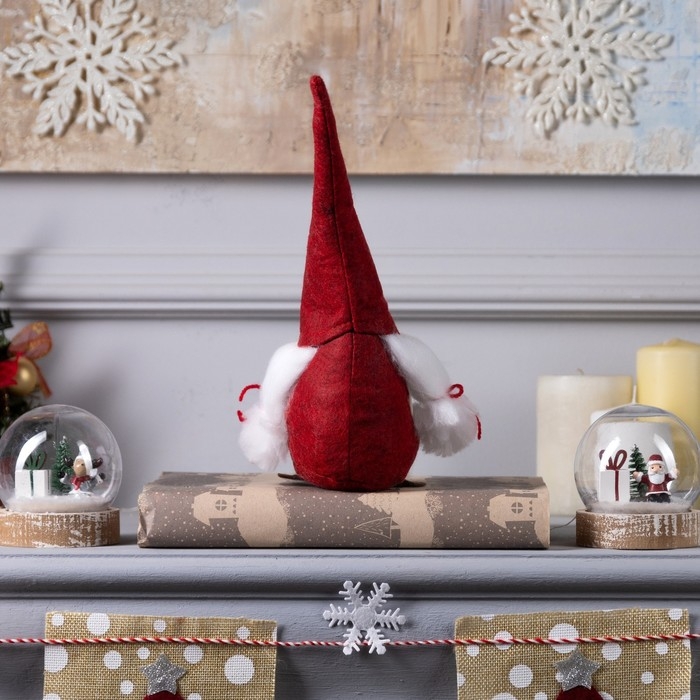 Светодиодная фигура «Гном красный в колпаке» 12 × 22 × 11 см, текстиль, батарейки AG10х3 (в комплекте), свечение тёплое белое Светодиодная фигура «Гном красный в колпаке» 12 × 22 × 11 см, текстиль, батарейки AG10х3 (в комплекте), свечение тёплое белое