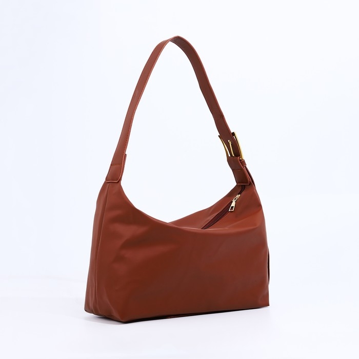 Сумка-мешок на молнии цвет коричневый Сумка-мешок на молнии цвет коричневый