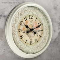 Часы настенные, интерьерные, большие "Розы", бесшумные, d-50 см Часы настенные, интерьерные, большие "Розы", бесшумные, d-50 см