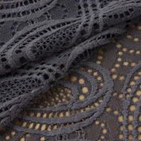 Кружевная эластичная ткань, 180 мм × 2,7 ± 0,5 м, цвет графитовый Кружевная эластичная ткань, 180 мм × 2,7 ± 0,5 м, цвет графитовый