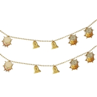 Бусы на ёлку 90 см "Барабаны" золото Бусы на ёлку 90 см "Барабаны" золото