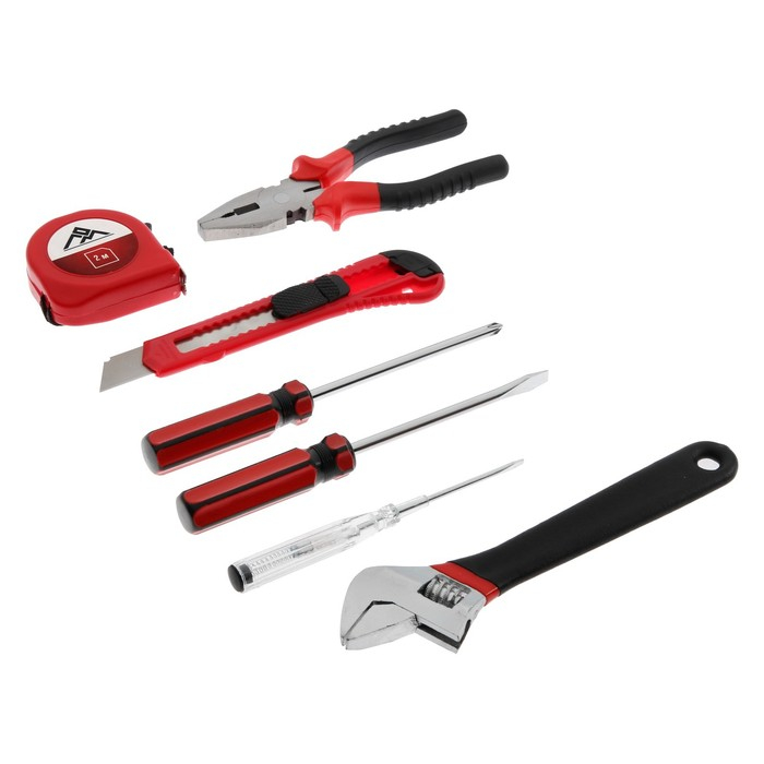 Набор инструментов в кейсе ЛОМ, универсальный, 7 предметов Набор инструментов в кейсе ЛОМ, универсальный, 7 предметов