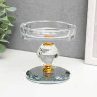 Подсвечник стекло на 1 свечу "Кристалл ромб" 9,5х9х9 см Подсвечник стекло на 1 свечу "Кристалл ромб" 9,5х9х9 см