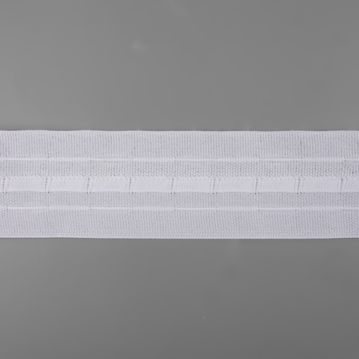 Шторная лента классическая, матовая, 4 см, 100 &plusmn; 1 м, цвет белый