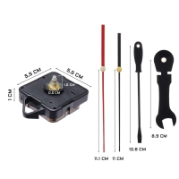 Часовой механизм &laquo;Соломон-30. Гаечный ключ&raquo;, плавный ход, шток 16 мм, стрелки 89/126/110 мм