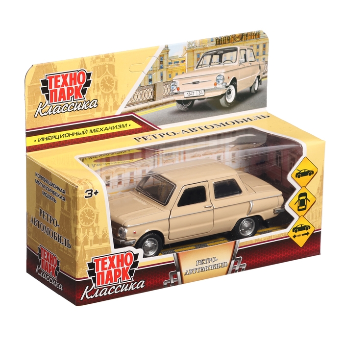 Машина металлическая &laquo;Запорожец&raquo;, инерция, 12 см, бежевый