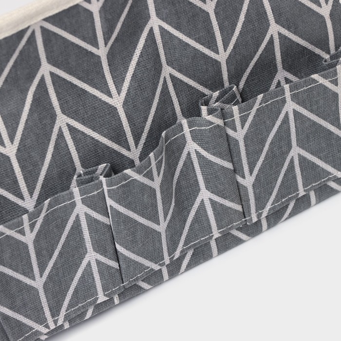 Органайзер для мелочей Доляна &laquo;Зиг-заг&raquo;, 6 карманов, 25&times;13&times;18 см, цвет серый